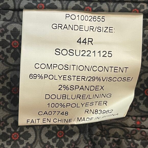 Soul of London Mens Suit Jacket 44R Gray Plaid 2 Button Vented Lined Formal - Picture 5 of 9